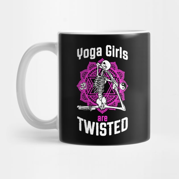 Yoga Girls Are Twisted Skeleton Mermaid Pose Anahata Symbol by Grandeduc